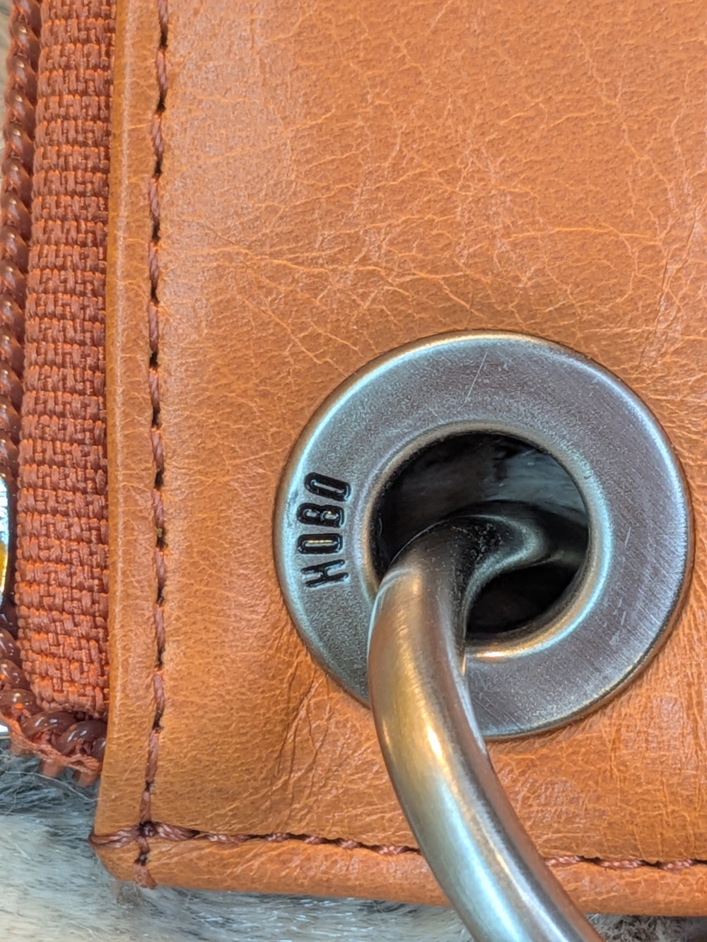 Bag | HOBO Vida Vintage Leather Wristlet Clutch Wallet Organizer Orange Sunset - Picture 5 of 9